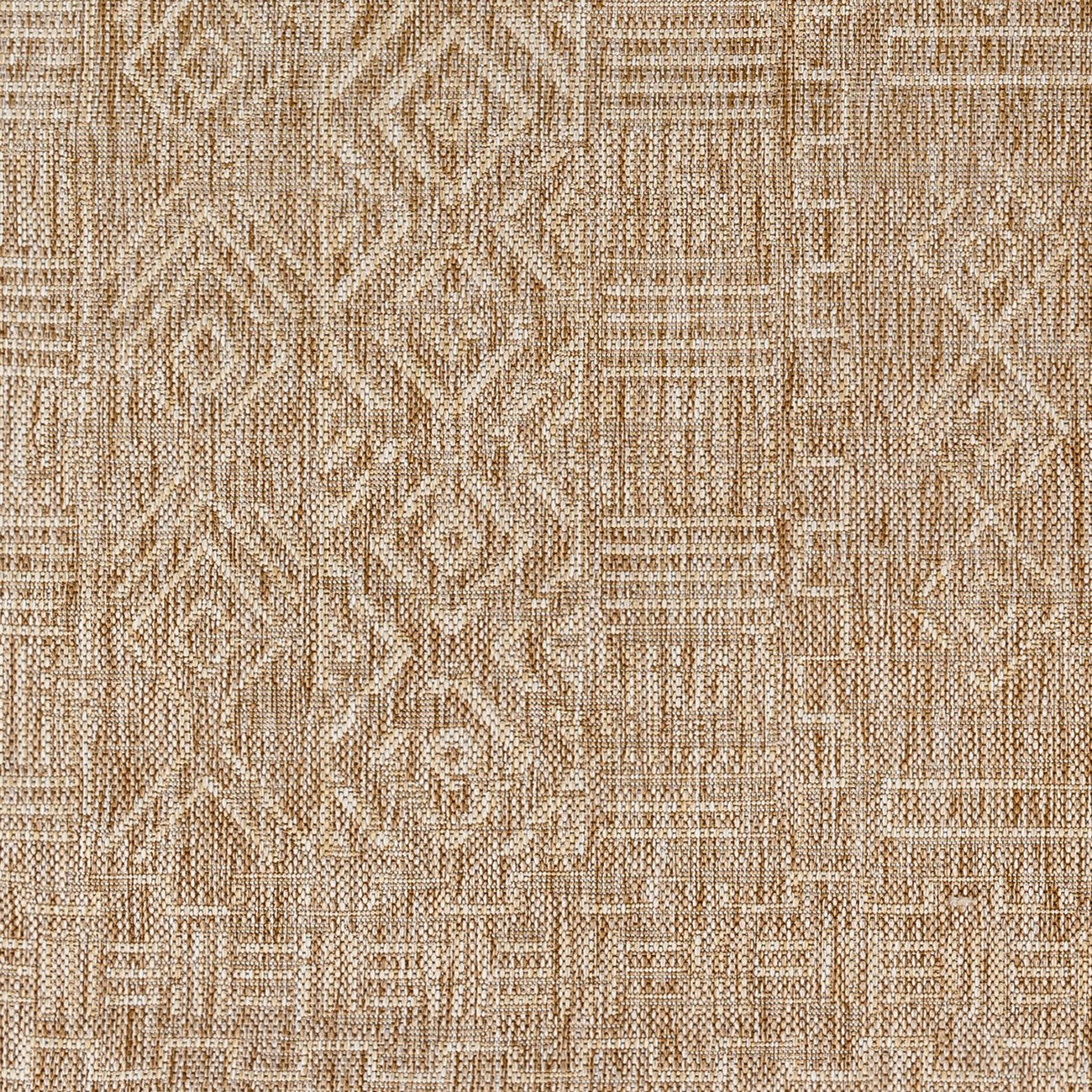 SWETA Indoor & Outdoor Global Brown Area Rug Swatch