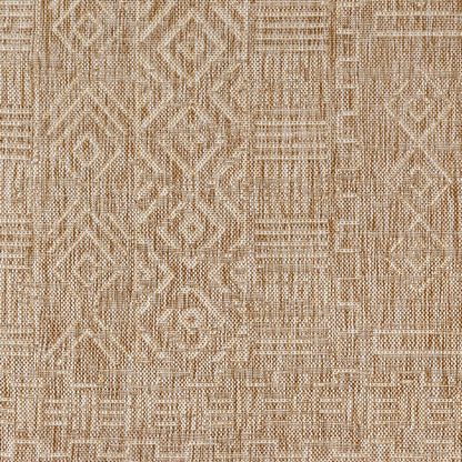 SWETA Indoor & Outdoor Global Brown Area Rug Swatch