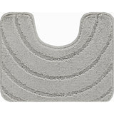 April 2-Piece Machine Washable Non-Slip Light Grey Bathroom Rug Set