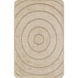 April 2-Piece Machine Washable Non-Slip Light Beige Bathroom Rug Set