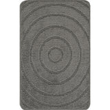 April 2-Piece Machine Washable Non-Slip Dark Grey Bathroom Rug Set