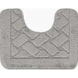 Nilah 2-Piece Machine Washable Non-Slip Light Grey Bathroom Rug Set
