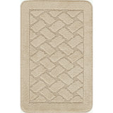 Nilah 2-Piece Machine Washable Non-Slip Light Beige Bathroom Rug Set