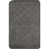 Nilah 2-Piece Machine Washable Non-Slip Dark Grey Bathroom Rug Set