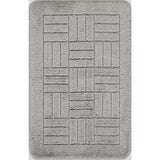 Royal 2-Piece Machine Washable Non-Slip Light Grey Bathroom Rug Set