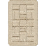 Royal 2-Piece Machine Washable Non-Slip Light Beige Bathroom Rug Set