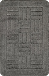 Royal 2-Piece Machine Washable Non-Slip Dark Grey Bathroom Rug Set