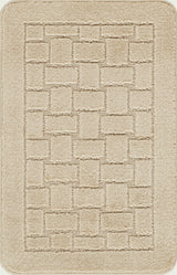 Tegan 2-Piece Machine Washable Non-Slip Light Beige Bathroom Rug Set