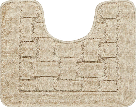 Tegan 2-Piece Machine Washable Non-Slip Light Beige Bathroom Rug Set - Image 6