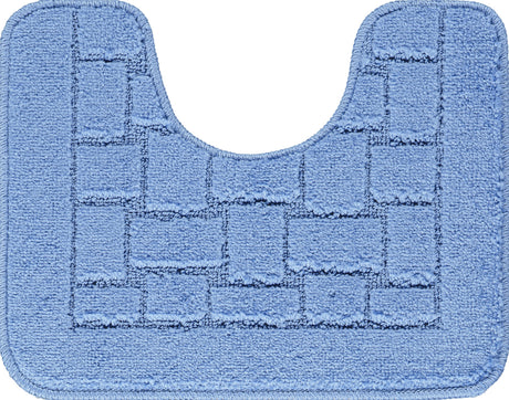 Tegan 2-Piece Machine Washable Non-Slip Blue Bathroom Rug Set - Image 6