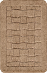 Tegan 2-Piece Machine Washable Non-Slip Brown Bathroom Rug Set