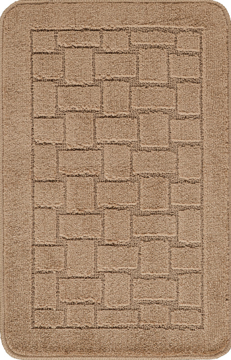 Tegan 2-Piece Machine Washable Non-Slip Brown Bathroom Rug Set - Image 5