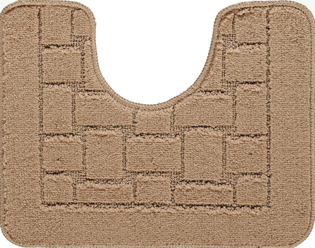 Tegan 2-Piece Machine Washable Non-Slip Brown Bathroom Rug Set - Image 6