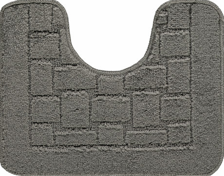 Tegan 2-Piece Machine Washable Non-Slip Dark Grey Bathroom Rug Set - Image 6