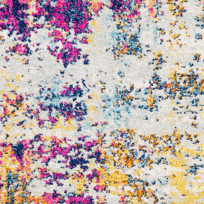 SARAH Abstract Modern Marble Medium Grey Area Rug Swatch