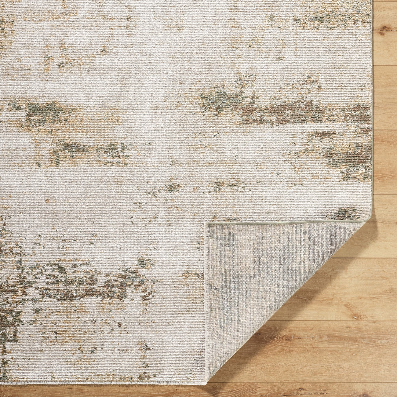 TALI Galey Alix x Livabliss Abstract Modern Marble Brown/Cream Area Rug Fold