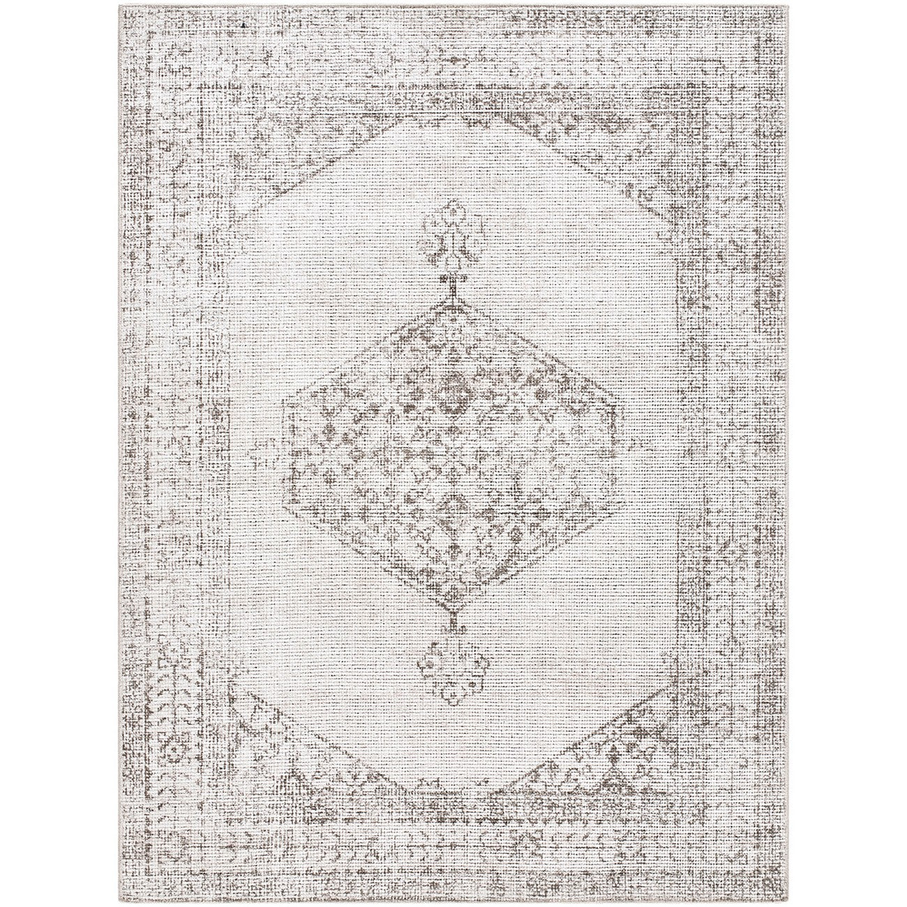 TALIA Our PNW Home x Livabliss Vintage Oriental Boho Tan/Cream Area Rug Flat
