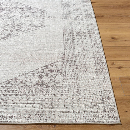 TALIA Our PNW Home x Livabliss Vintage Oriental Boho Tan/Cream Area Rug Front