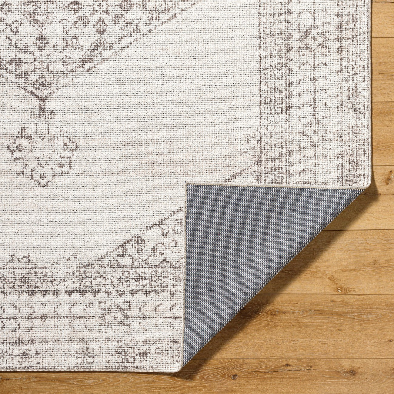 TALIA Our PNW Home x Livabliss Vintage Oriental Boho Tan/Cream Area Rug Fold