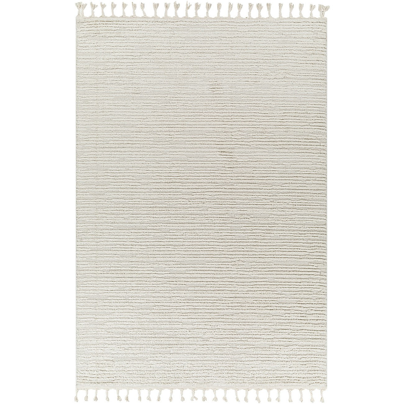 TATUM Scandi Global High Pile Ivory Area Rug Flat
