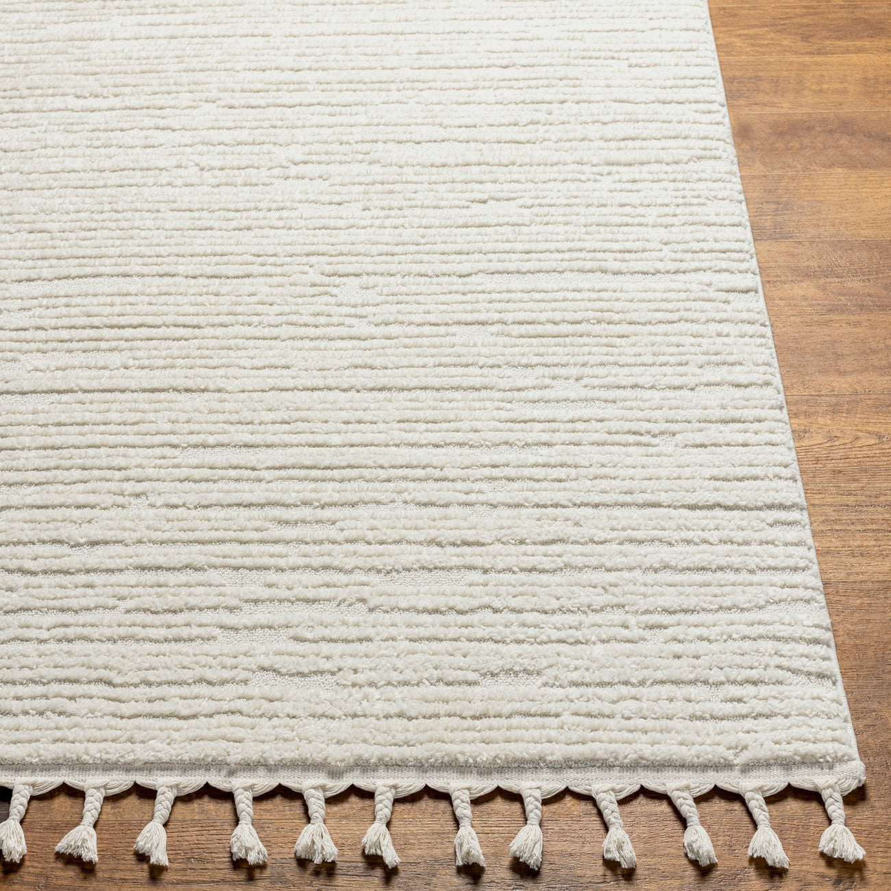 TATUM Scandi Global High Pile Ivory Area Rug Front