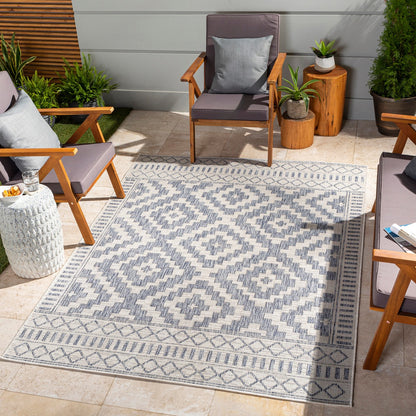 TRICIA Indoor & Outdoor Global Jute-Look Brown Area Rug Roomscene
