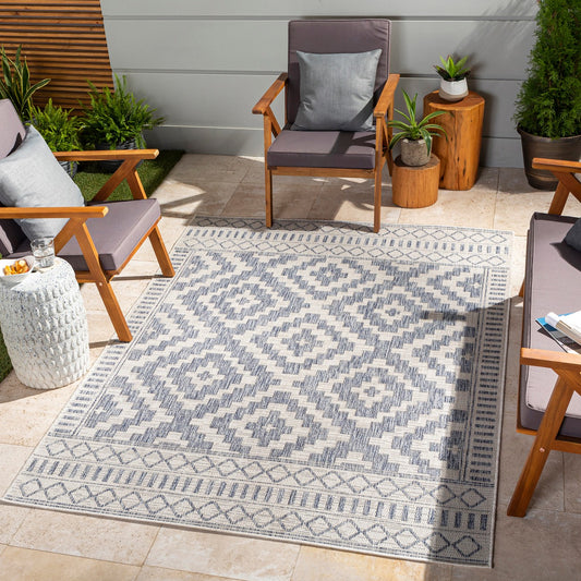 TRICIA Indoor & Outdoor Global Jute-Look Brown Area Rug Roomscene