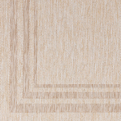 GEORGIA Indoor & Outdoor Cottage Jute-Look Beige Area Rug Swatch