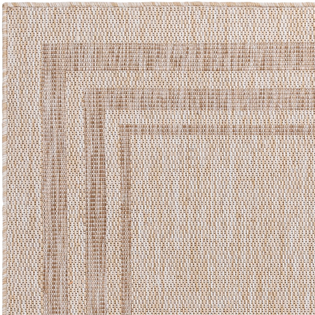 GEORGIA Indoor & Outdoor Cottage Jute-Look Beige Area Rug Zoom