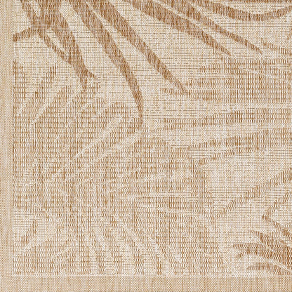 VANESSA Indoor & Outdoor Coastal Jute-Look Brown Area Rug Swatch