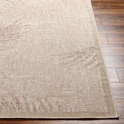 VANESSA Indoor & Outdoor Coastal Jute-Look Brown Area Rug Front