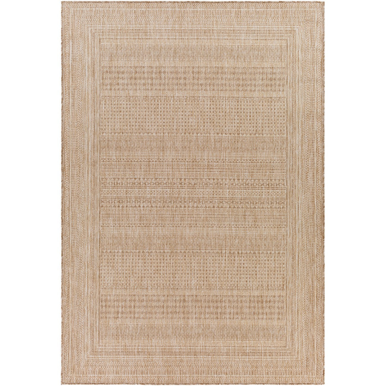 SIERRA Indoor & Outdoor Global Jute-Look Brown Area Rug Flat