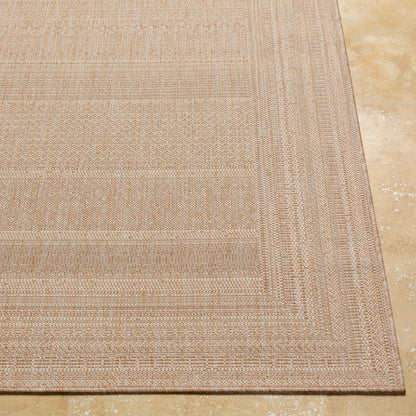 SIERRA Indoor & Outdoor Global Jute-Look Brown Area Rug Front