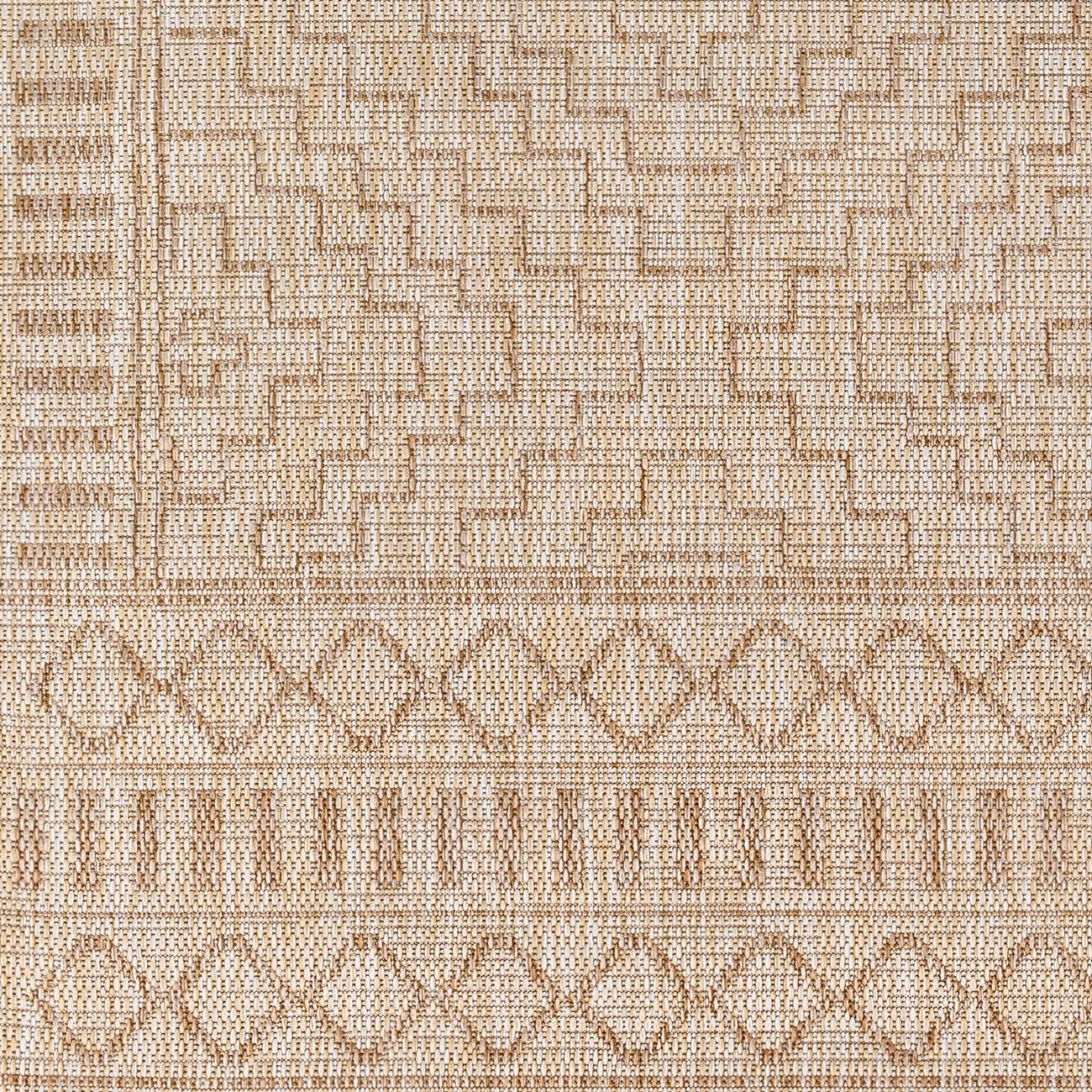 TRICIA Indoor & Outdoor Global Jute-Look Beige Area Rug Swatch