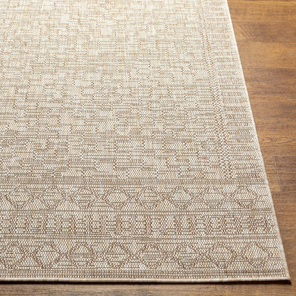 TRICIA Indoor & Outdoor Global Jute-Look Beige Area Rug Front