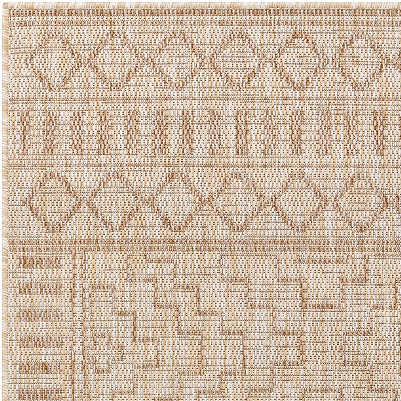 TRICIA Indoor & Outdoor Global Jute-Look Beige Area Rug Zoom