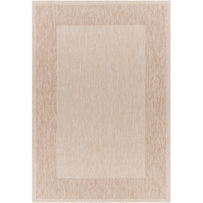 LAYLA Indoor & Outdoor Cottage Jute-Look Beige Area Rug Flat