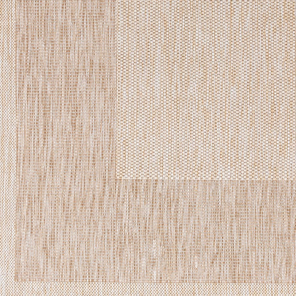 LAYLA Indoor & Outdoor Cottage Jute-Look Beige Area Rug Swatch