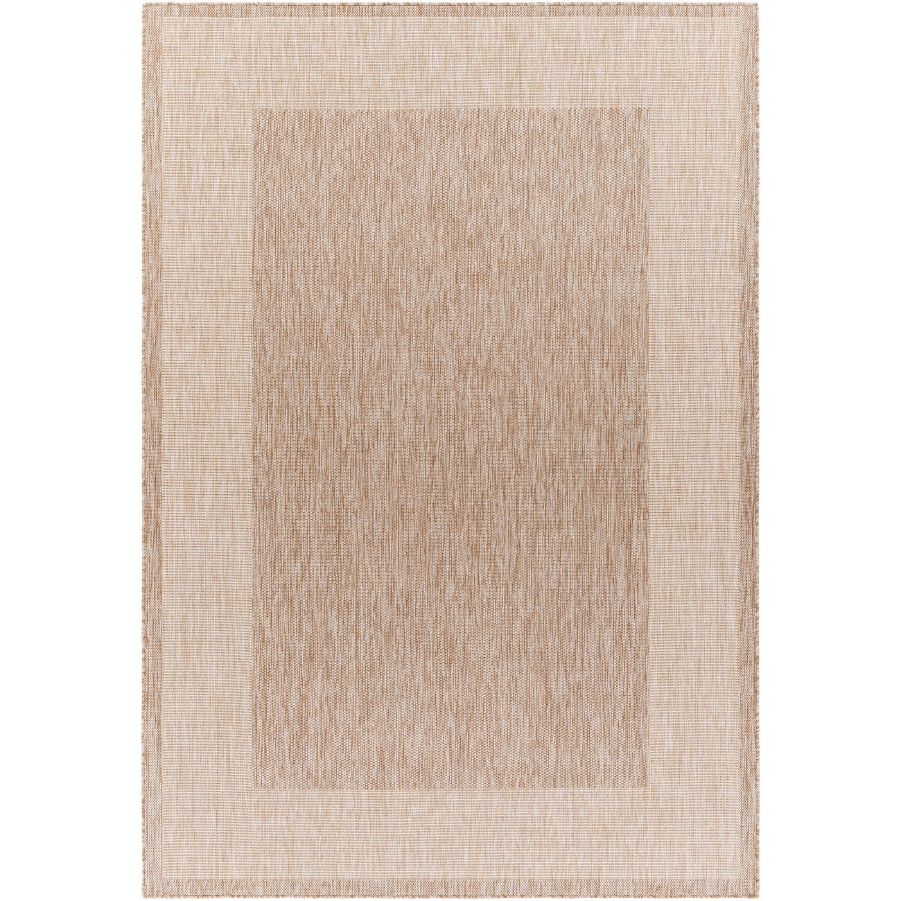 LAYLA Indoor & Outdoor Cottage Jute-Look Brown Area Rug Flat