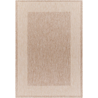 LAYLA Indoor & Outdoor Cottage Jute-Look Brown Area Rug Flat