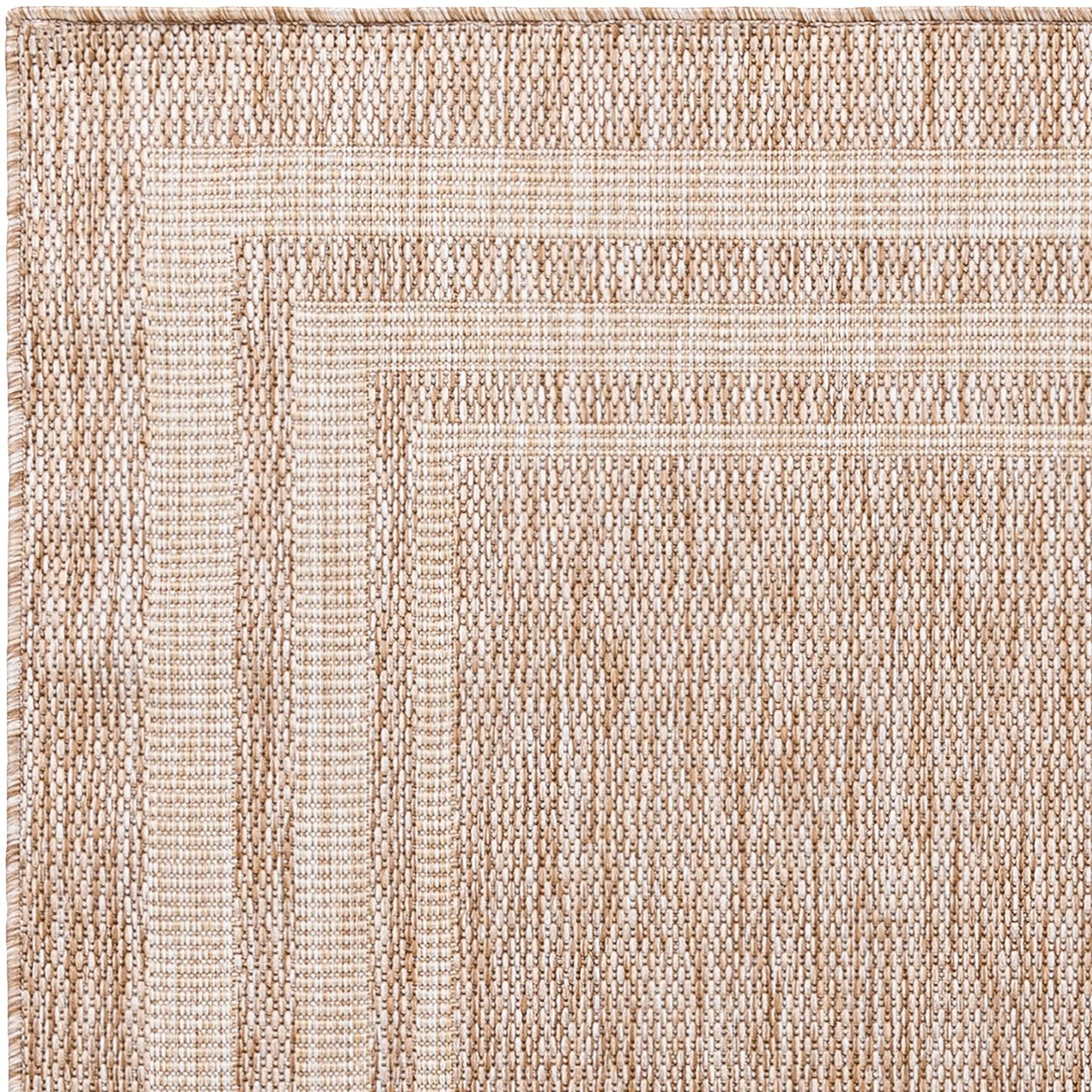 GEORGIA Indoor & Outdoor Cottage Jute-Look Brown Area Rug Zoom