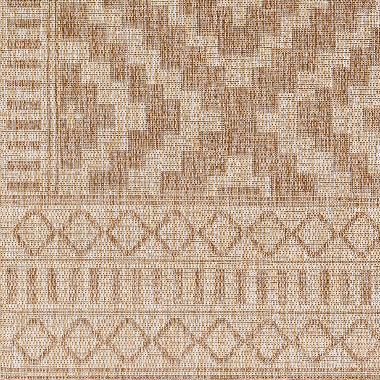 TRICIA Indoor & Outdoor Global Jute-Look Brown Area Rug Swatch