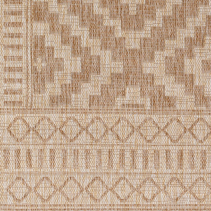 TRICIA Indoor & Outdoor Global Jute-Look Brown Area Rug Swatch