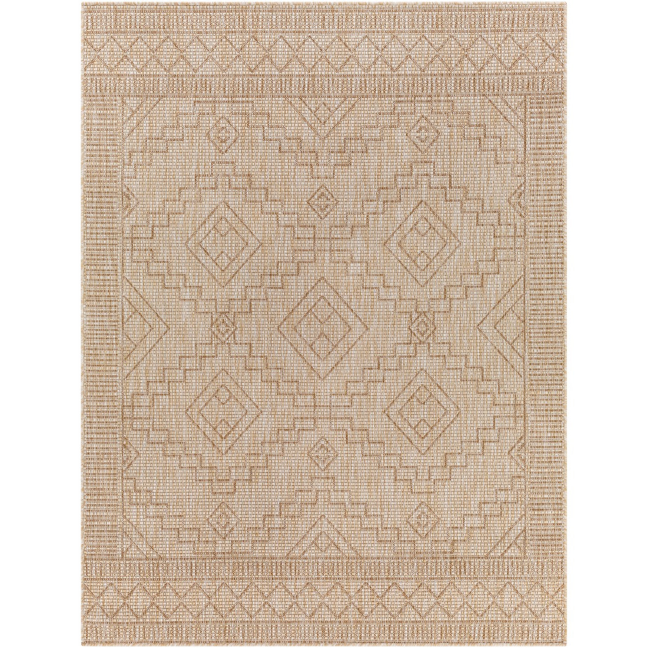 TRICIA Indoor & Outdoor Global Jute-Look Beige Area Rug Flat