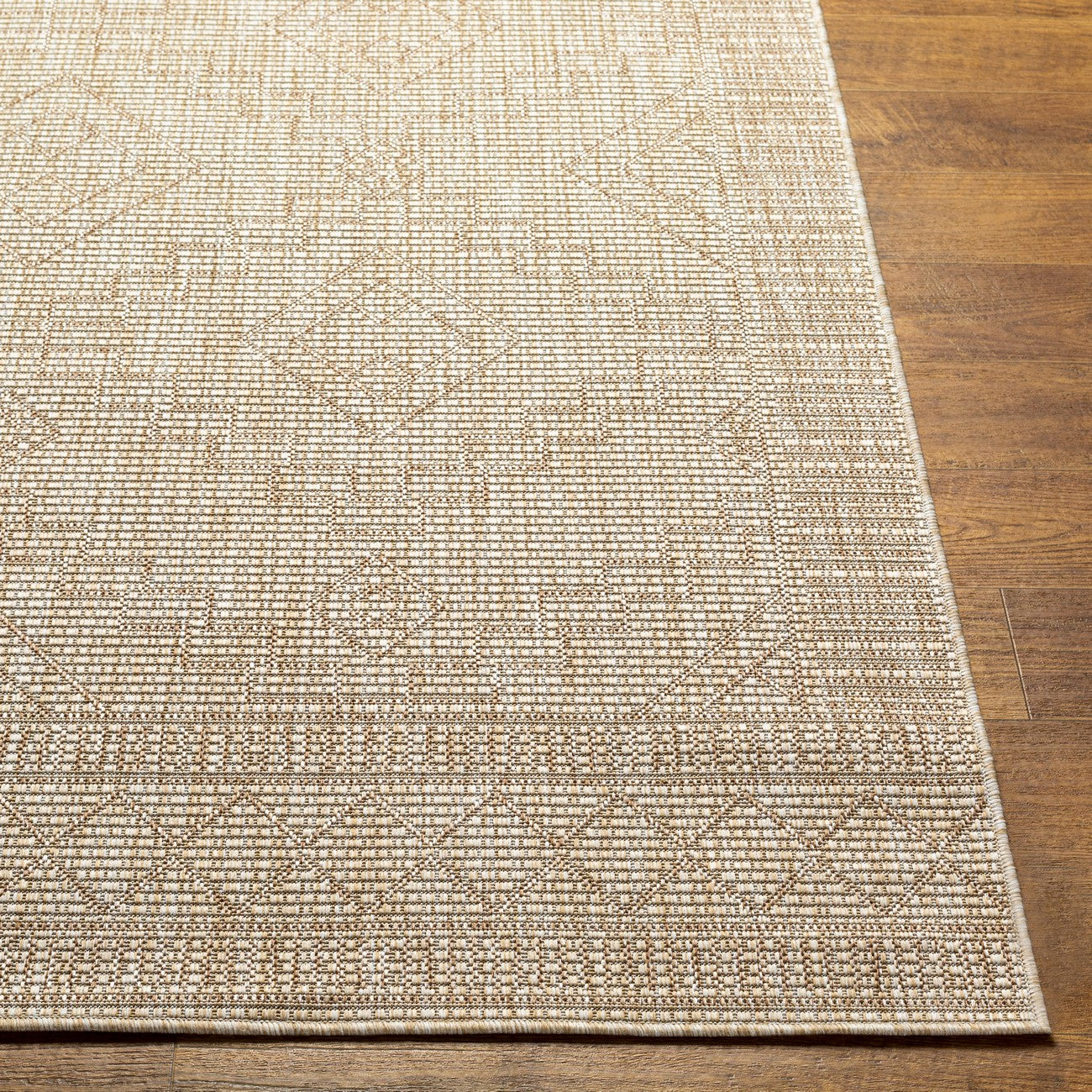 TRICIA Indoor & Outdoor Global Jute-Look Beige Area Rug Front