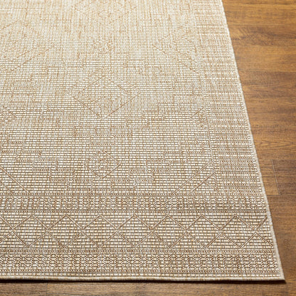 TRICIA Indoor & Outdoor Global Jute-Look Beige Area Rug Front