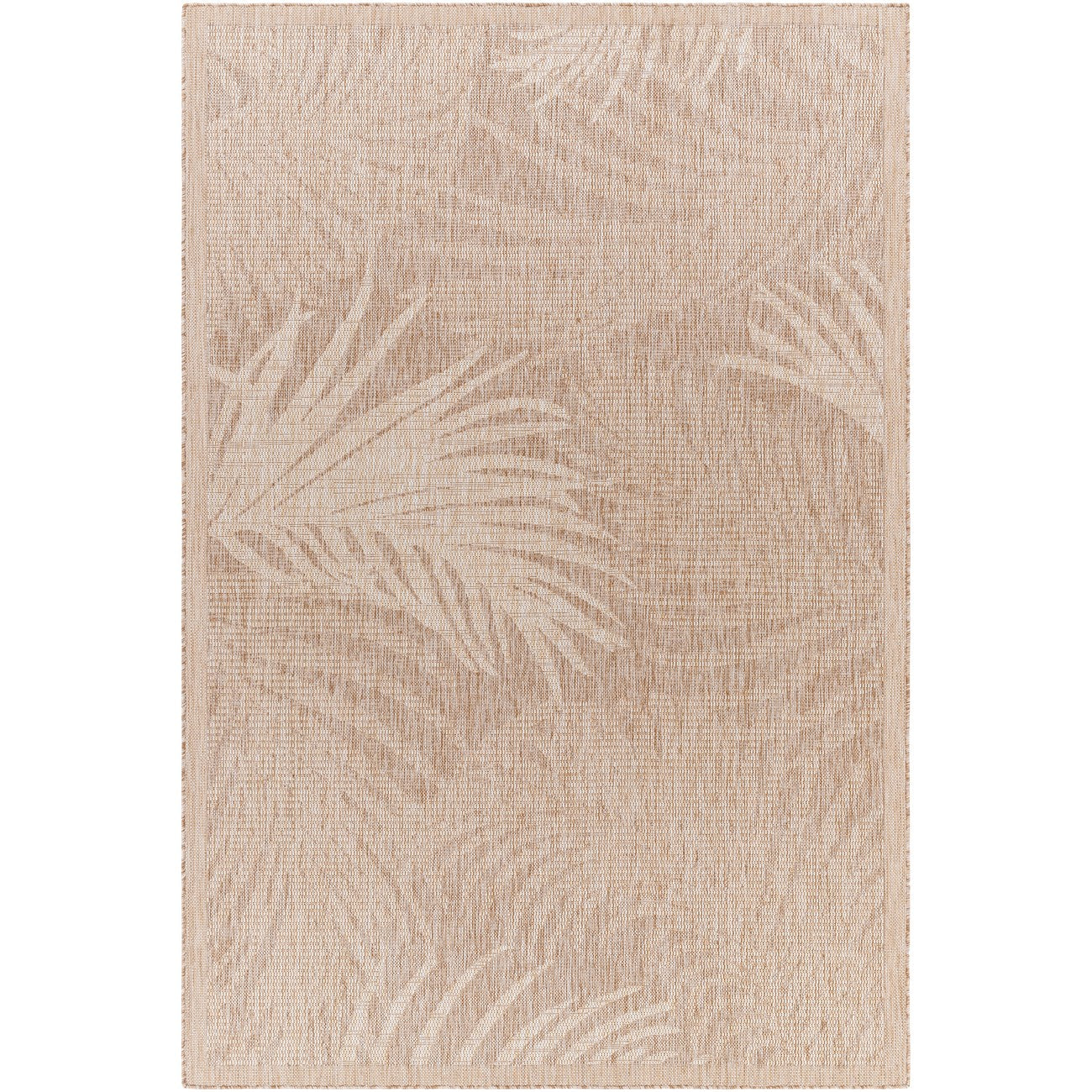 VANESSA Indoor & Outdoor Coastal Jute-Look Beige Area Rug Flat