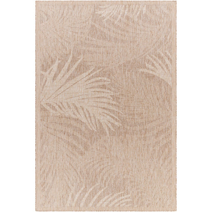 VANESSA Indoor & Outdoor Coastal Jute-Look Beige Area Rug Flat