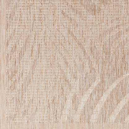 VANESSA Indoor & Outdoor Coastal Jute-Look Beige Area Rug Swatch