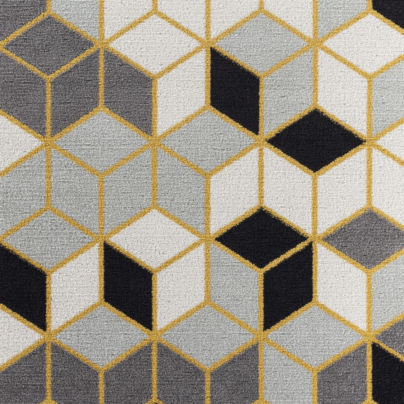UNITY Scandi Geometric Black Area Rug Swatch